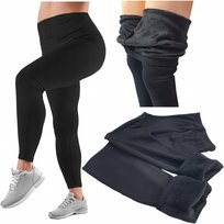 Legginsy Ocieplane Futrem Termo Ciepłe Grube Leginsy Duzy Rozmiar Xl 42