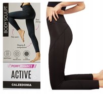 Legginsy sportowe damskie CALZEDONIA czarne kryjące modelujące fitness M Inna marka