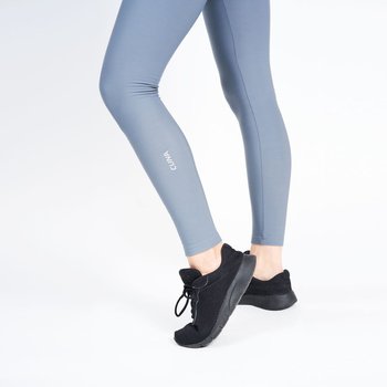 Legginsy sportowe ocieplane damskie długie szare oddychające Cuna L