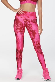 Legginsy sportowe z wysokim stanem różowe Zumba Happy XL - Zumba