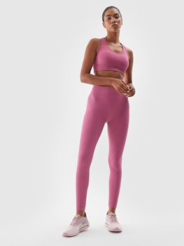 Legginsy treningowe bezszwowe z wysokim stanem 4F 4FWAW24TFTIF278-53S Różowy - 4F