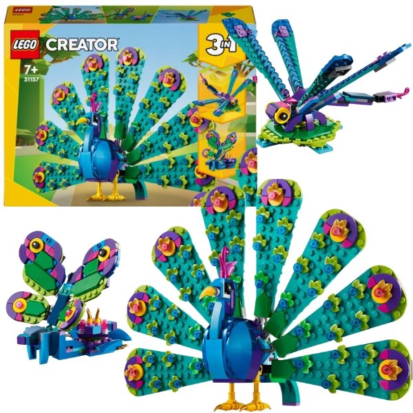 LEGO 31157 CREATOR 3W1 EGZOTYCZNY PAW WAŻKA MOTYL DLA DZIECI 355EL