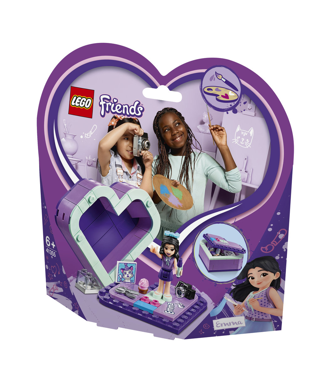 LEGO 41355 Friends, Pudełko w kształcie serca Emmy