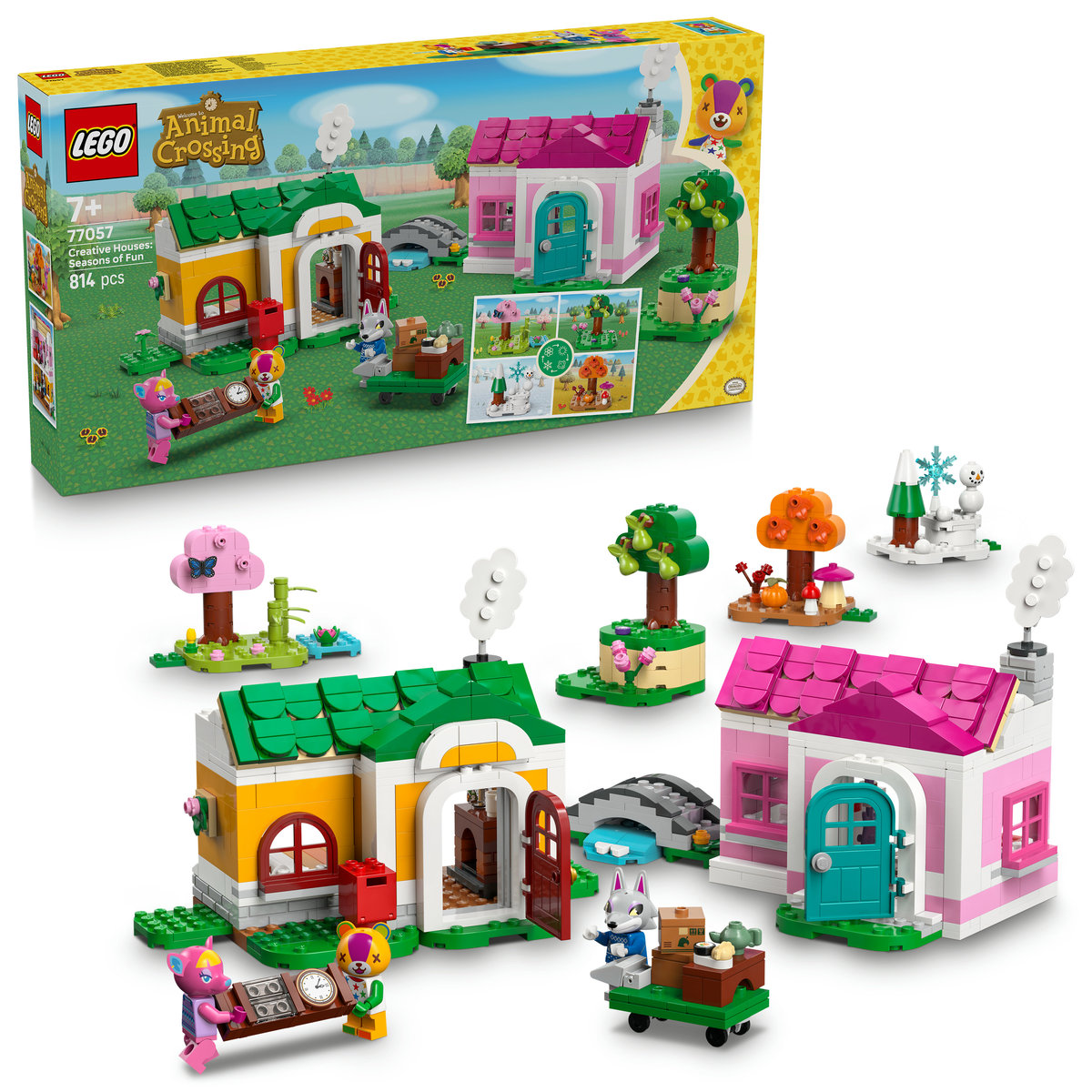 LEGO Animal Crossing™, klocki, Kreatywne domy: Pory zabawy, 77057