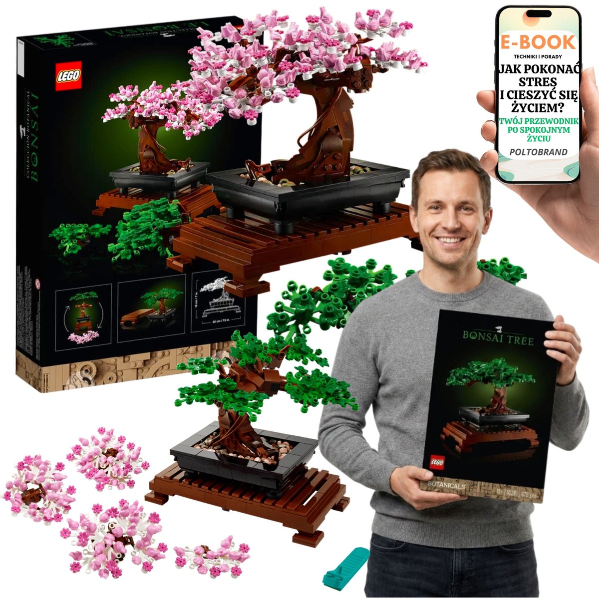 LEGO BONSAI 10281 | LEGO Rośliny Prezent Dla Kobiety Mężczyzny + E-BOOK-1