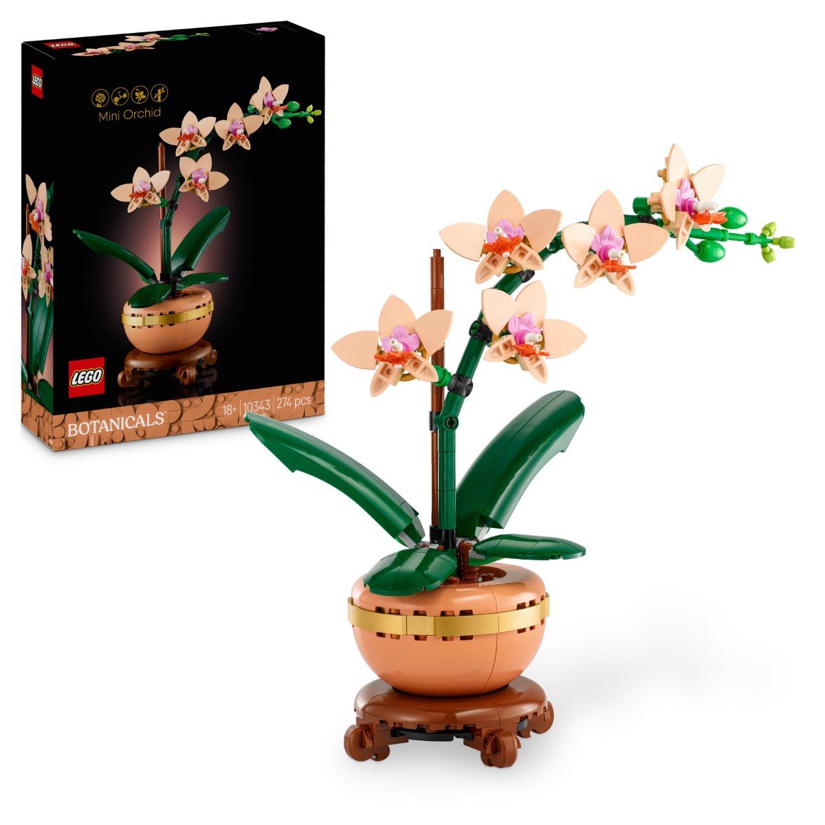 LEGO Botanicals, klocki, Kwiatowy prezent Mała orchidea, 10343