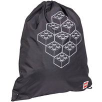 LEGO Bricks Drawstring Bag 10034-2511, Czarne Worek, pojemność: 11 L LEGO