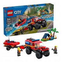 LEGO CITY 60412 TERENOWY WÓZ STRAŻACKI Z ŁODZIĄ RATUNKOWĄ KLOCKI PREZENT