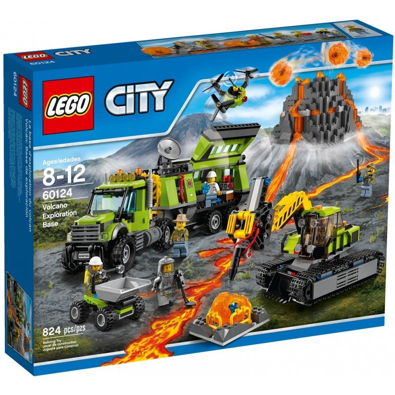 LEGO City, klocki Baza poszukiwaczy wulkanów, 60124