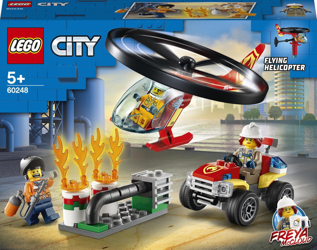 LEGO City, klocki, Helikopter strażacki leci na ratunek, 60248