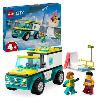 LEGO City, klocki, Karetka i snowboardzista, 60403 - LEGO