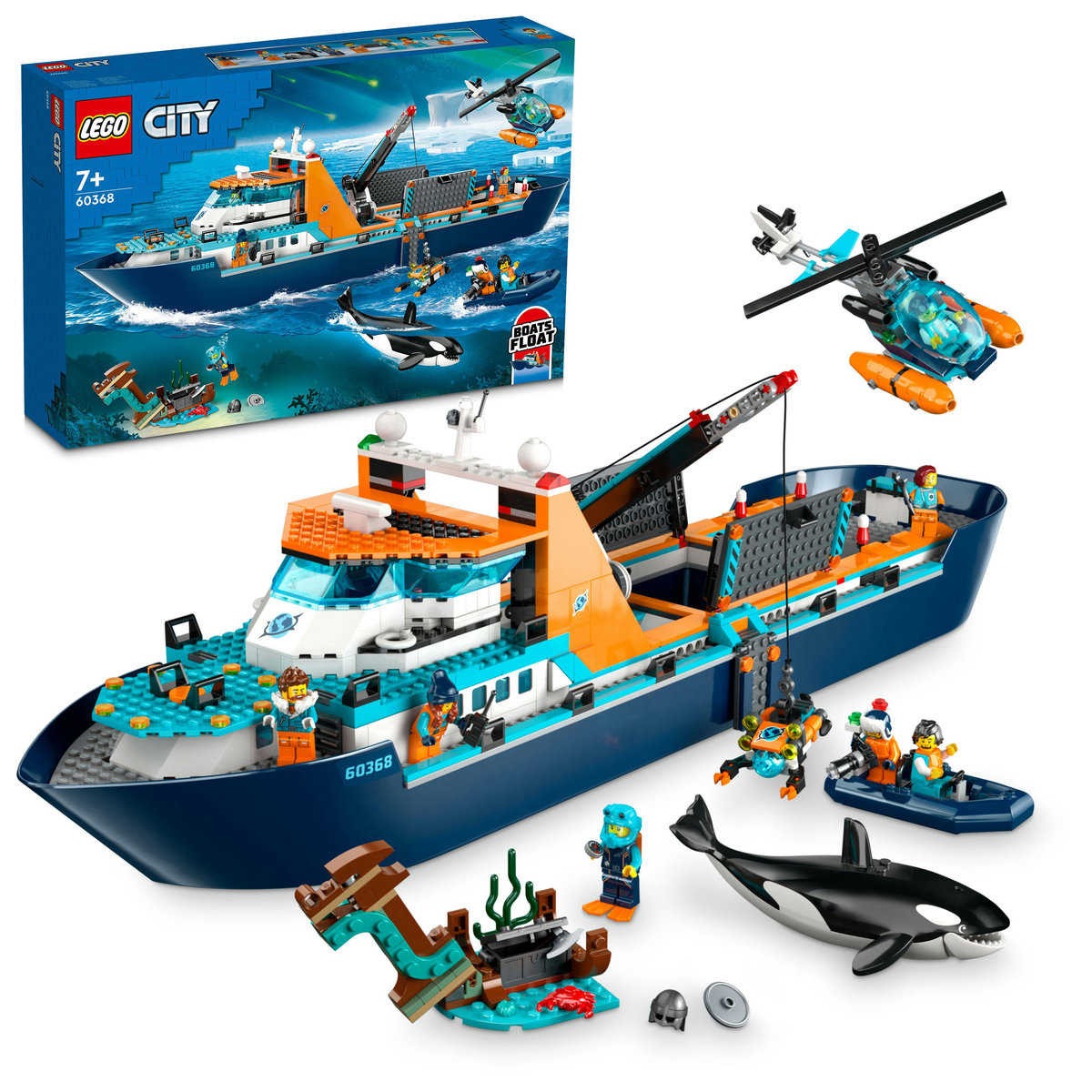 LEGO City, klocki, Łódź badacza Arktyki, 60368