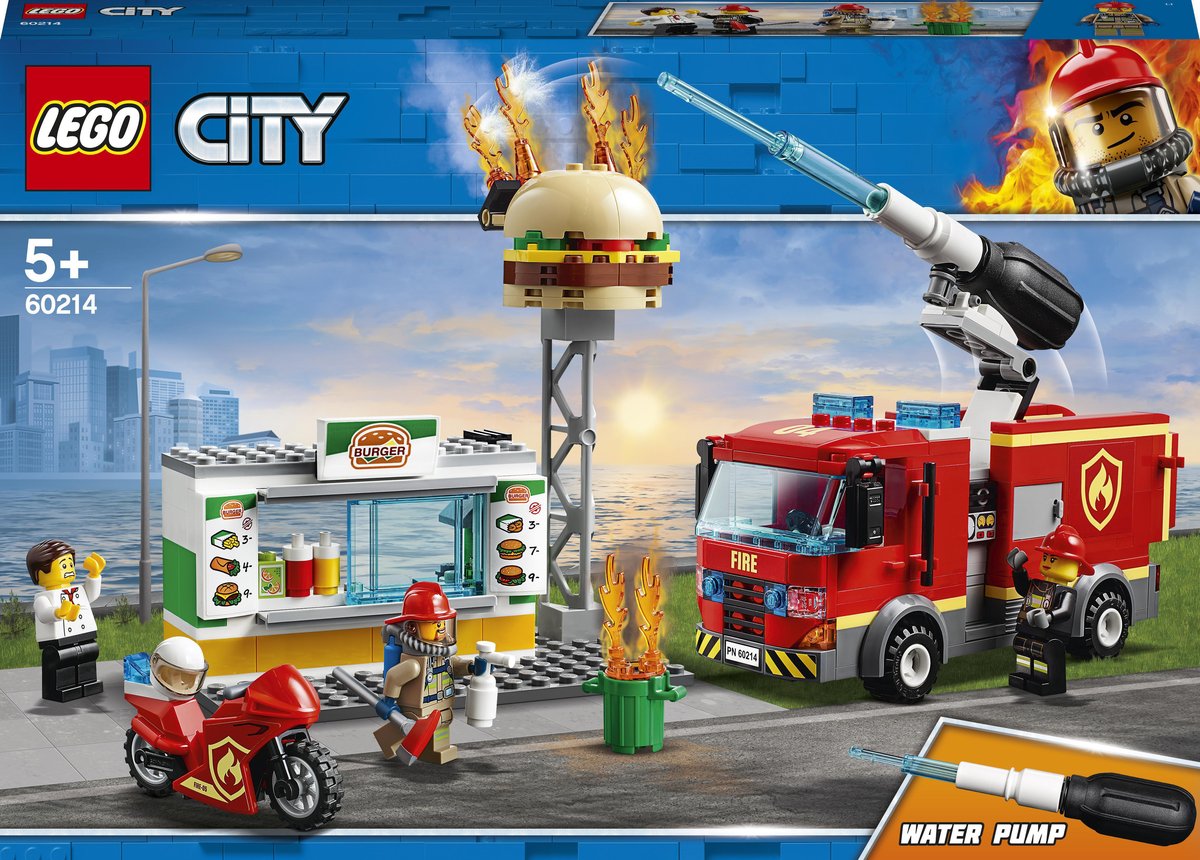 LEGO City, klocki Na ratunek w płonącym barze, 60214