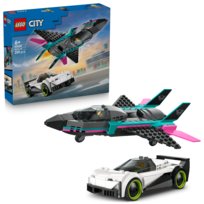 LEGO City, klocki, Odrzutowiec kontra samochód, 60489