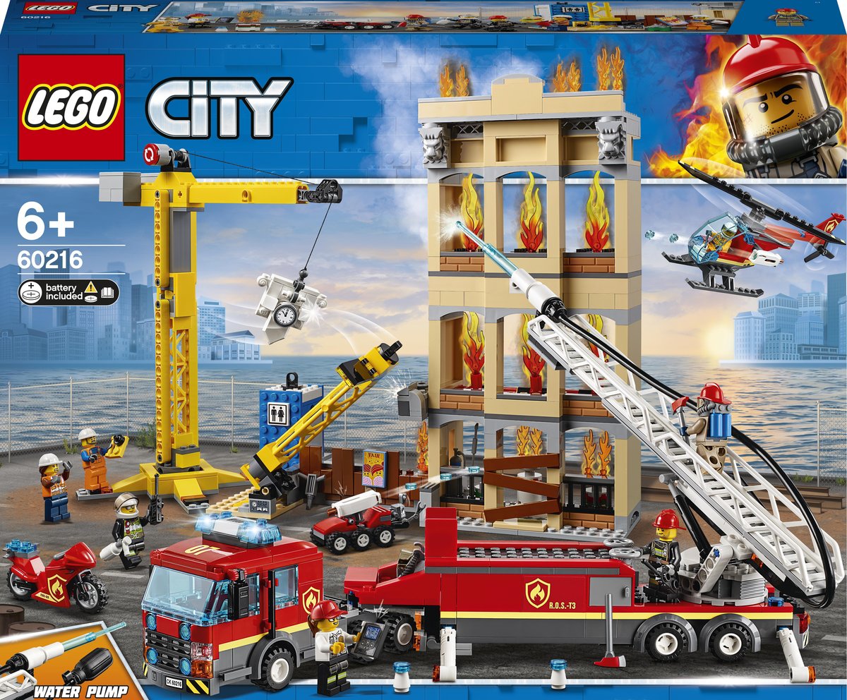 LEGO City, klocki Straż pożarna w śródmieściu, 60216
