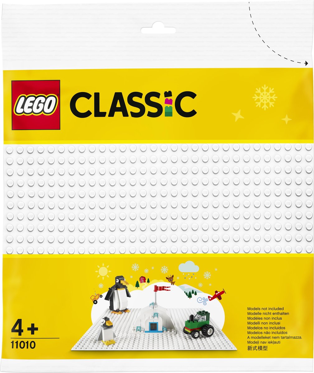 LEGO Classic, klocki Biała Płytka Konstrukcyjna, 11010