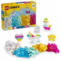 LEGO Classic - Magiczny zestaw z przezroczystymi klockami Jednorożec gwiazdka ZESTAW LEGO PREZENT DLA CHŁOPCA DZIEWCZYNKI DZIECI