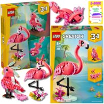 LEGO CREATOR 3w1 Dzikie zwierzęta RÓŻÓWY FLAMING, AKSOLOT, KAKADU (31170) LEGO PREZENT + EBOOK