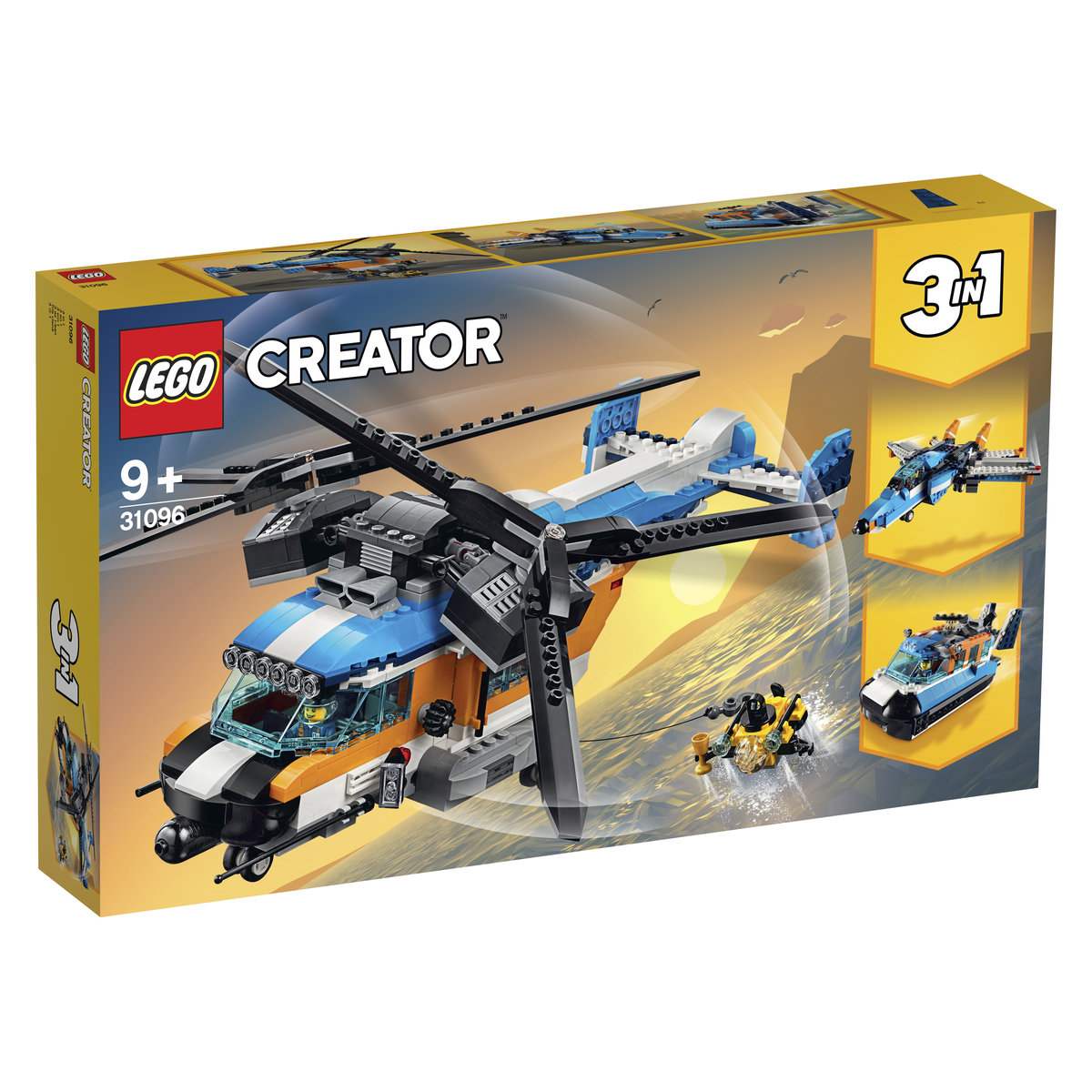 LEGO Creator, klocki Śmigłowiec dwuwirnikowy, 31096