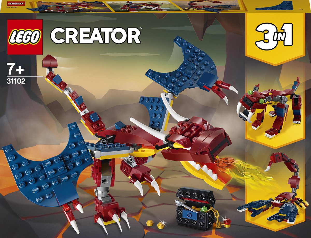 LEGO Creator, klocki Smok Ognia, 31102