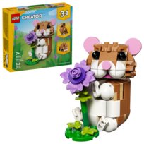 LEGO Creator, klocki, Uroczy chomik z kwiatkiem, 31376 LEGO