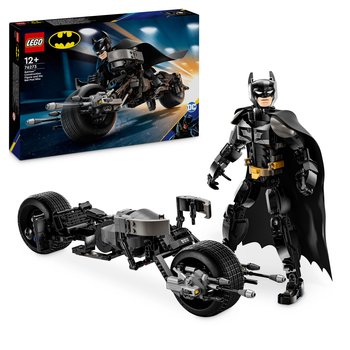 LEGO DC Batman, klocki, Figurka Batmana do zbudowania i batcykl, 76273 - LEGO