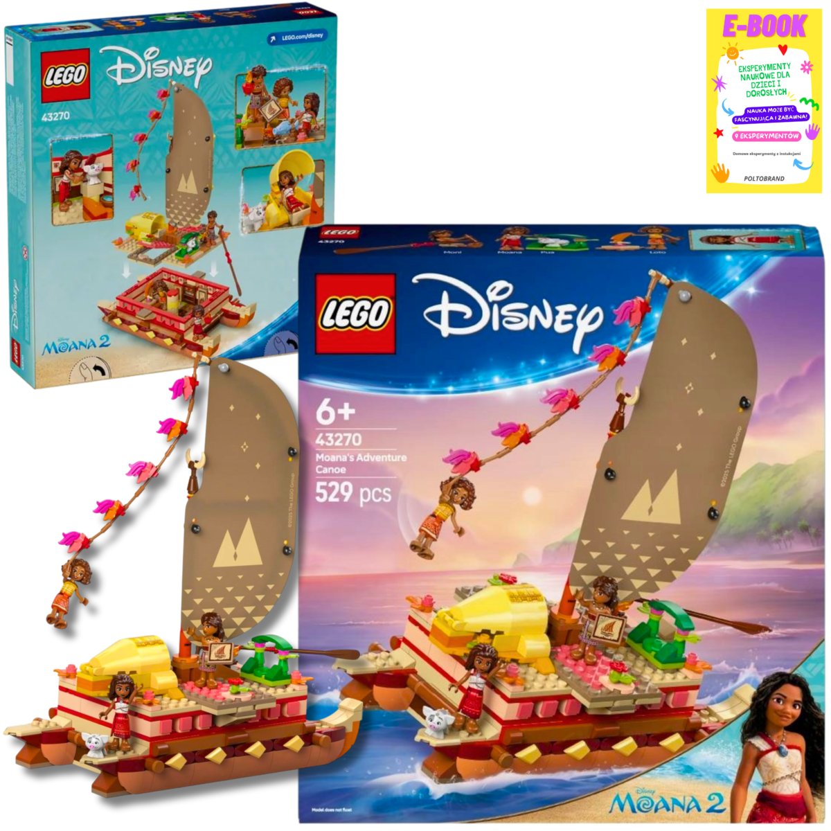 LEGO DISNEY PRINCESS Kajakowa przygoda Vaiany 43270 KLOCKI LEGO PREZENT + EBOOK