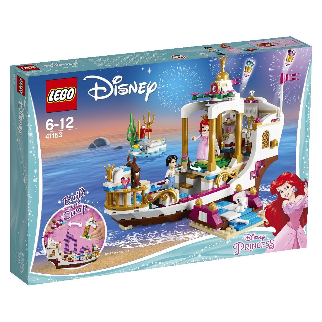 LEGO Disney Princess, klocki Uroczysta łódź Ariel, 41153