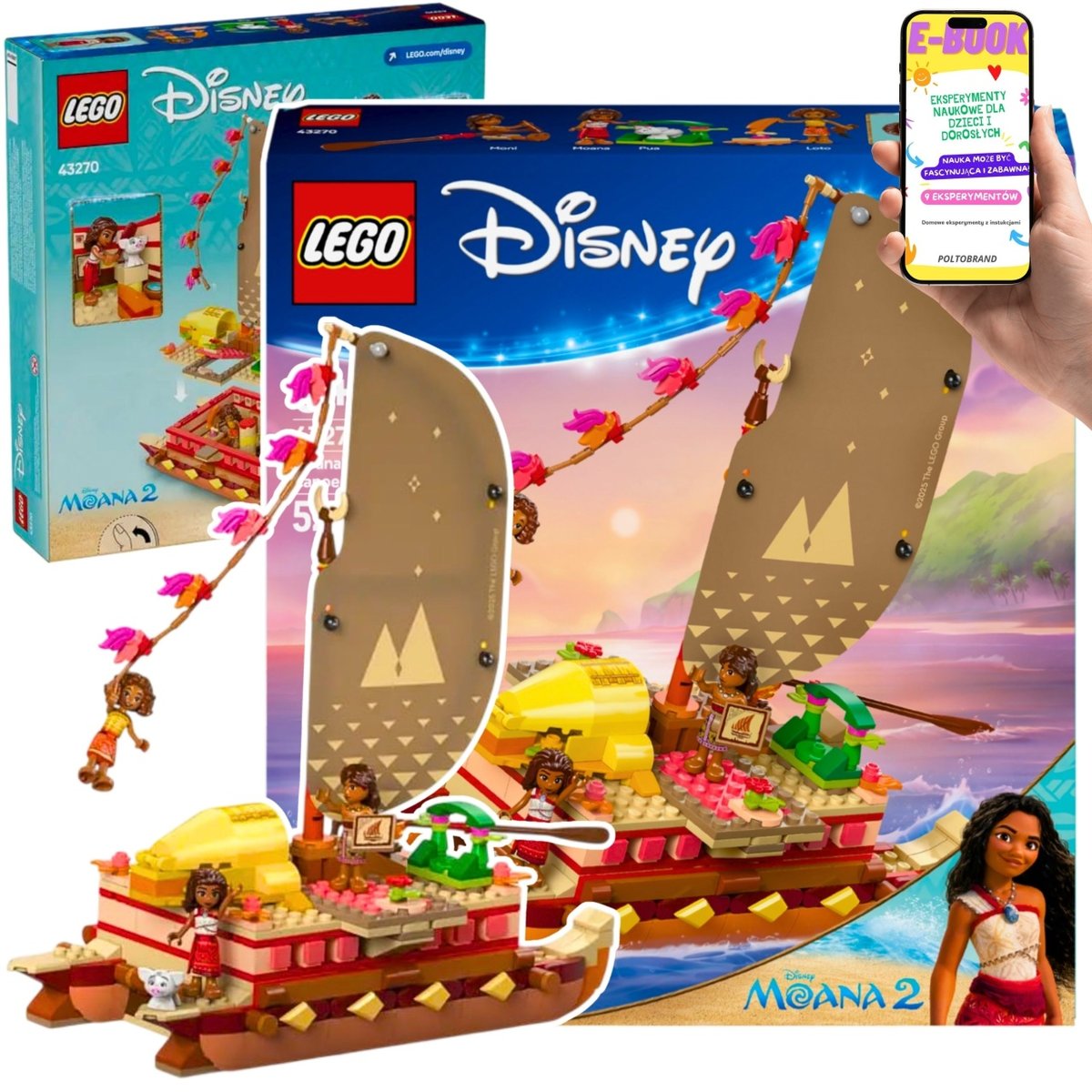 LEGO DISNEY VAIANA 43270| PREZENT URODZINOWY Dla Dziecka | KAJAKOWA PRZYGODA VAIANY + EBOOK