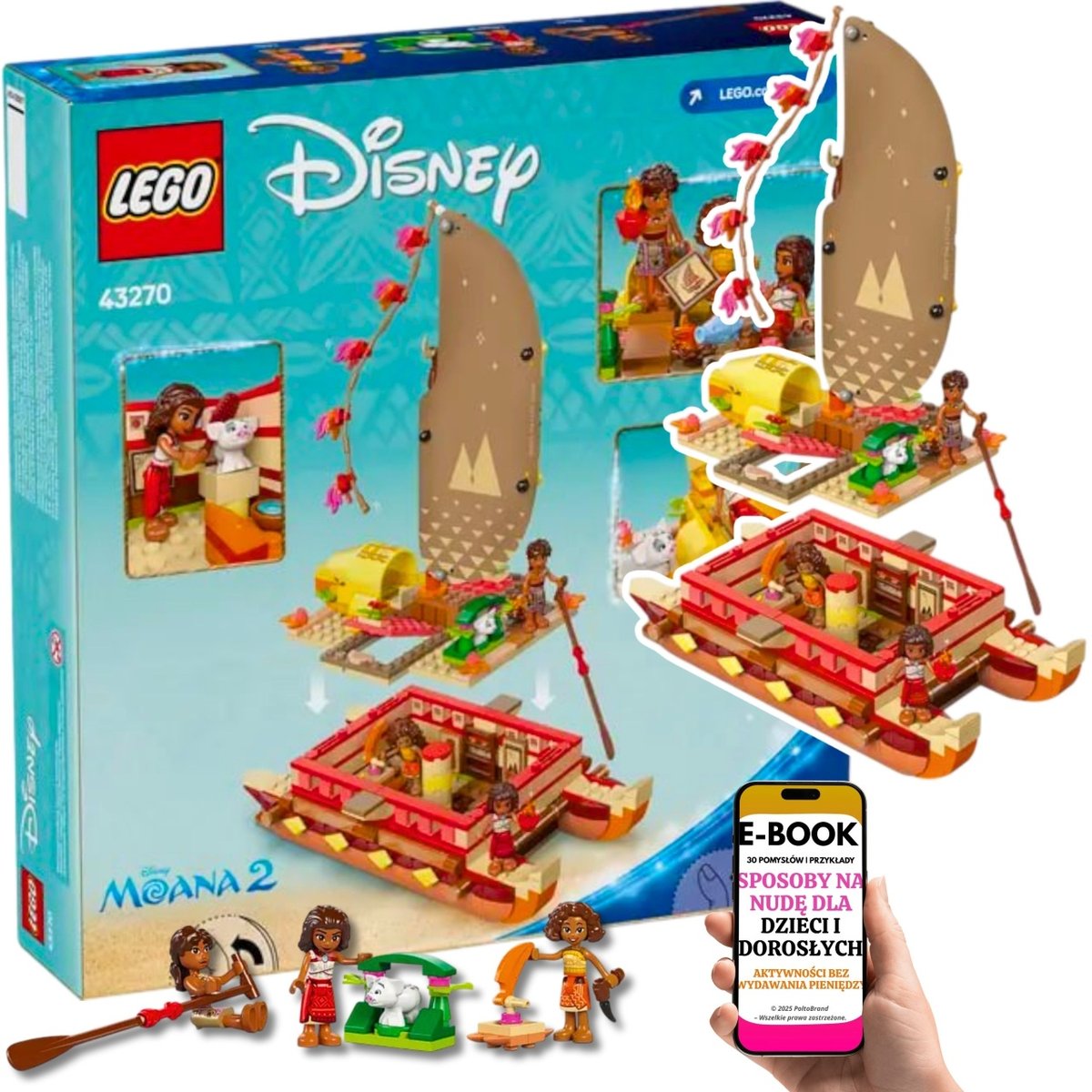 LEGO DISNEY VAIANA 43270– Przygoda Vaiany na Łodzi, LEGO DLA DZIECKA CÓRKI + EBOOK-3