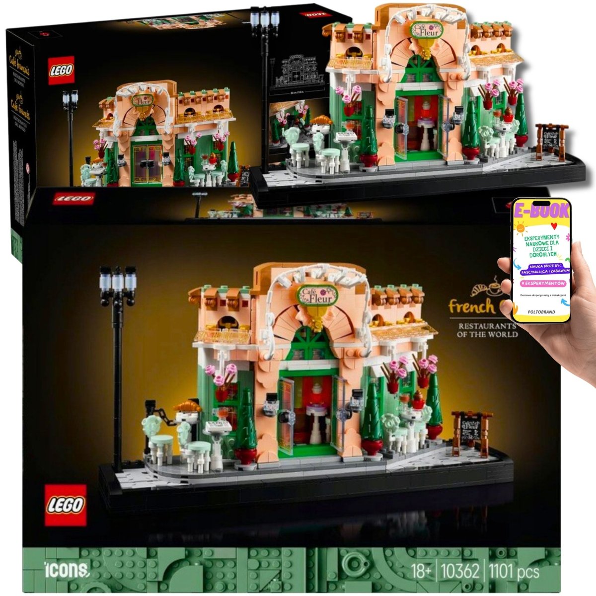 LEGO DLA DOROSŁYCH - ICONS Francuska Kawiarenka 10362 PREZENT DLA NIEJ NIEGO + EBOOK