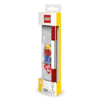 LEGO, Długopis żelowy, czerwony z Minifigurką  - LEGO