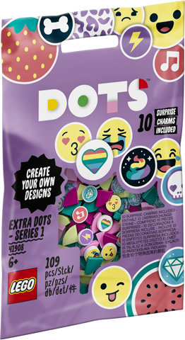 LEGO DOTS, klocki zestaw dodatków, 41908