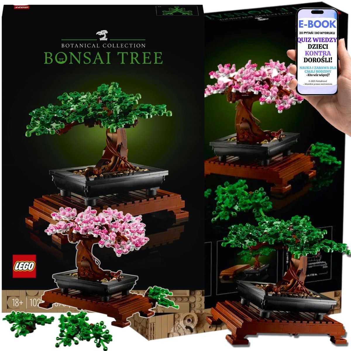 LEGO DRZEWKO PREZENT DLA NIEJ NIEGO - Japońskie Drzewko Bonsai 10281 - KLOCKI PREZENT + EBOOK-2