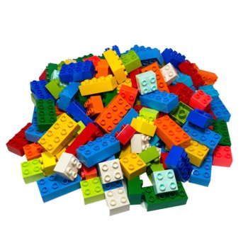 LEGO® DUPLO® 10 klocków 2x4 i 50 klocków 2x2 w różnych kolorach - 3437 3011 NOWOŚĆ! Ilość 60x - LEGO