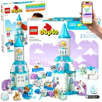 LEGO® DUPLO® Disney Lodowy Zamek Anny i Elzy z Krainy Lodu (10455) Świecący Klocek, Figurka Olafa, Sven, Zjeżdżalnia – Edukacyjny Zestaw dla Malucha 2+ EBOOK