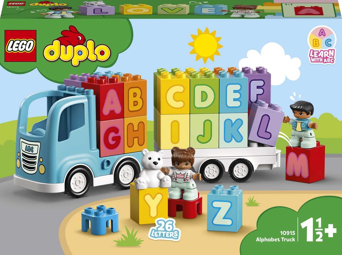 LEGO DUPLO, klocki Ciężarówka z alfabetem, 10915