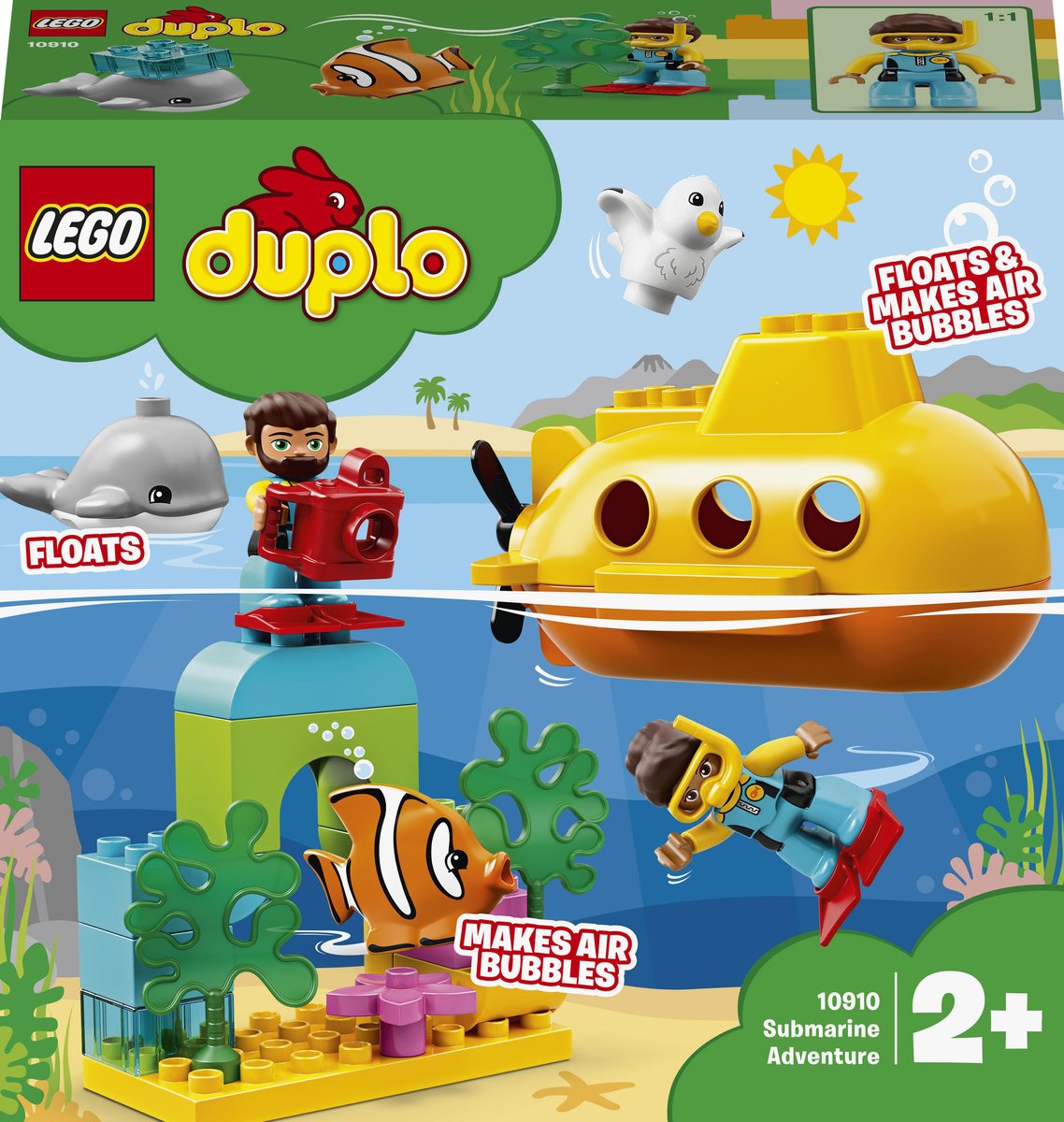 LEGO DUPLO, klocki Przygoda w łodzi podwodnej, 10910