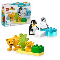 LEGO DUPLO, klocki, Rodziny dzikich zwierząt: pingwiny i lwy, 10442