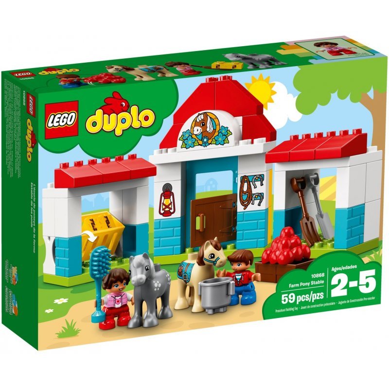 LEGO DUPLO, klocki Stajnia z kucykami, 10868
