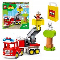 LEGO Duplo Straż pożarna Samochód Wóz strażacki 10969 Duże Klocki dla 2 3 4