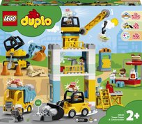 LEGO DUPLO, Town, klocki Żuraw wieżowy i budowa, 10933