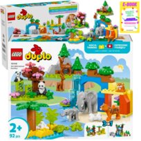 LEGO DUPLO TOWN RODZINY DZIKICH ZWIERZĄT 3 w 1 KLOCKI PREZENT 10446 + EBOOK