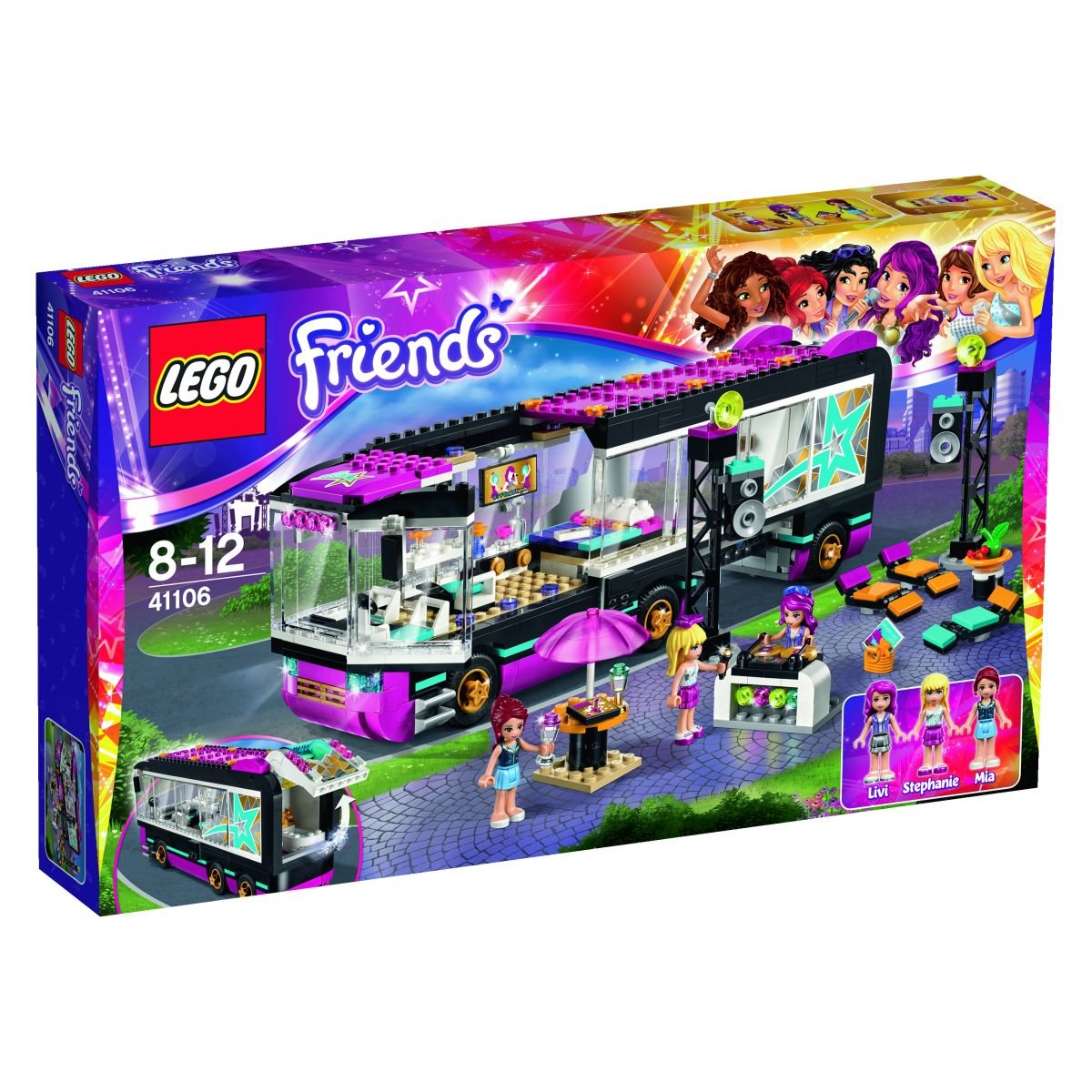 Klocki Lego Od 3 Lat LEGO Friends, klocki Wóz koncertowy gwiazdy pop, 41106 - Lego | Sklep