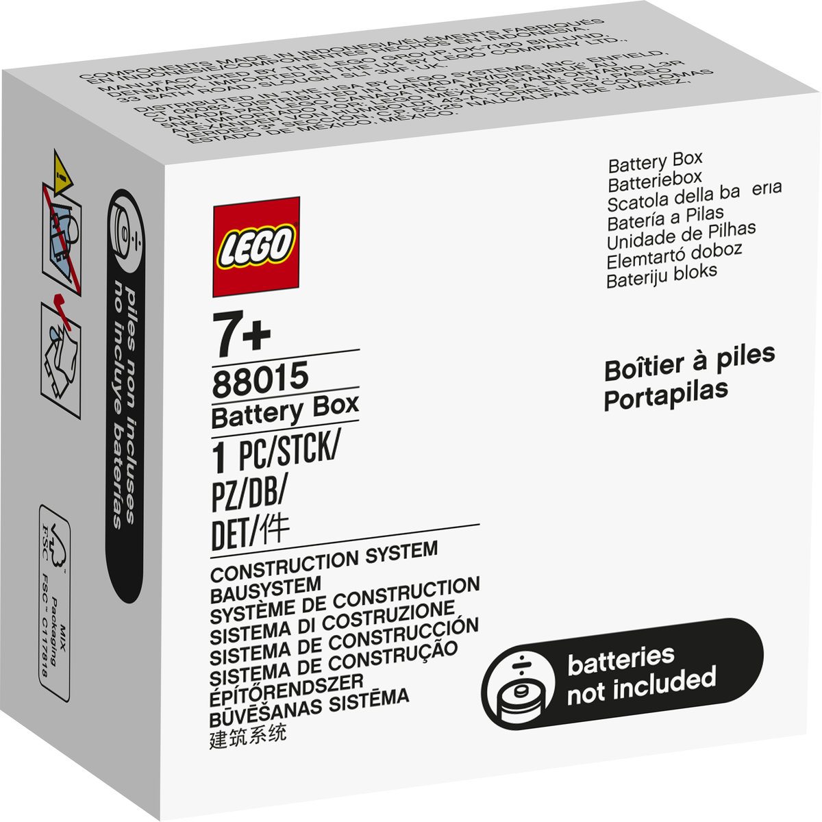 LEGO Functions, Schowek na baterie, 88015