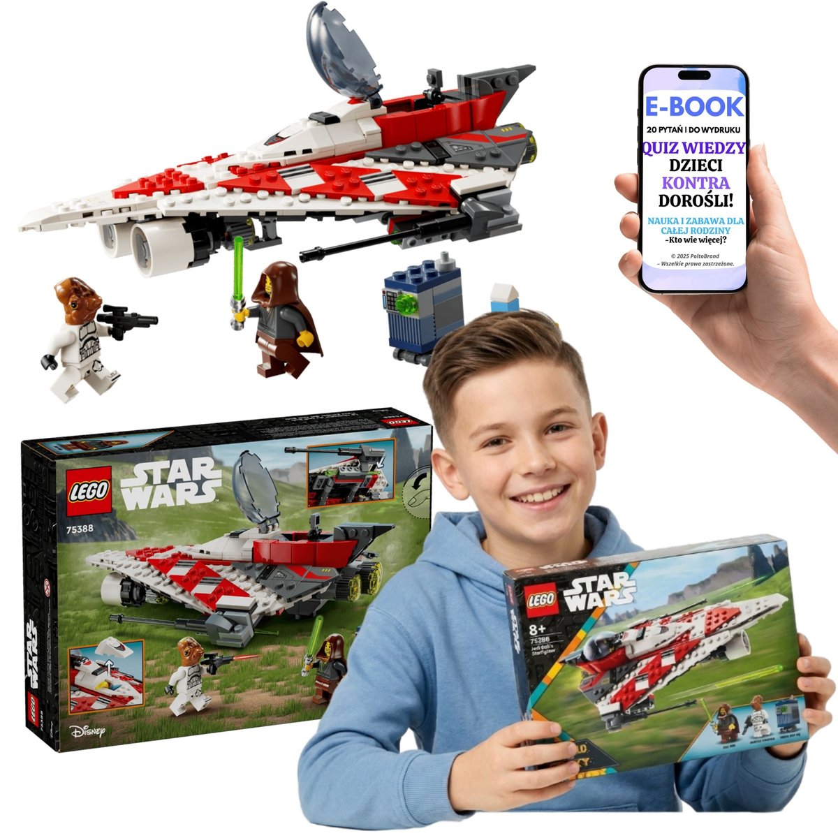 LEGO GWIEZDNE WOJNY Jedi Bob 75388 | Myśliwiec Rycerza Jedi Prezent Dla Syna + E-BOOK-2