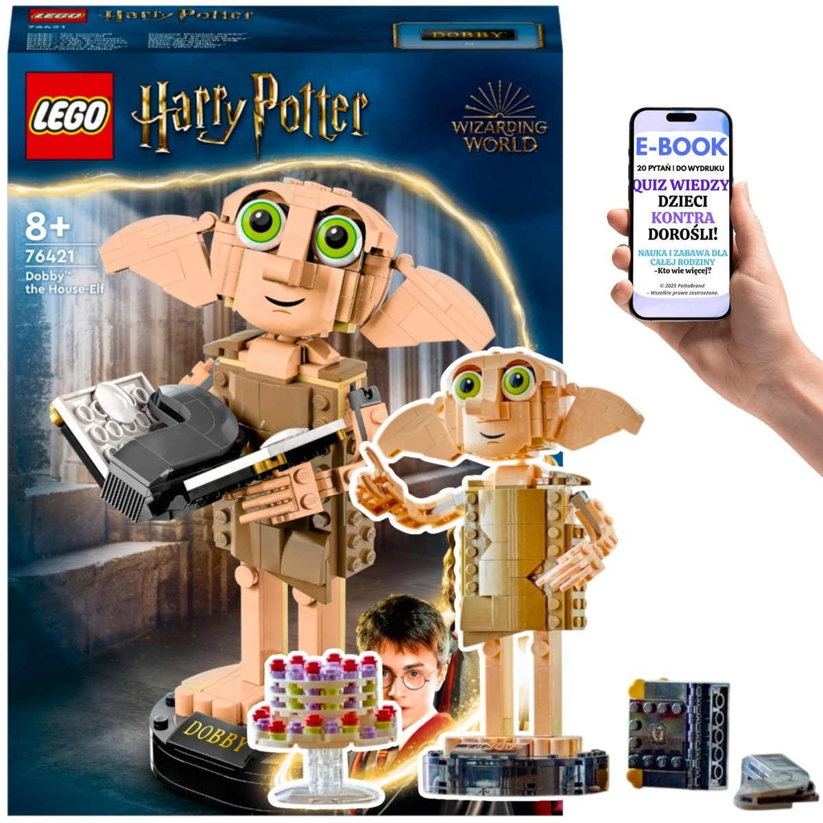 LEGO Harry Potter 76421– Zgredek™ Do Zbudowania – PREZENT DLA DZIECI 8+ Magia, Pamiątka, Emocje + EBOOK-2