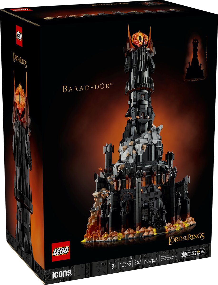LEGO LEGO ICONS 10333 Władca pierścieni: Barad-dur