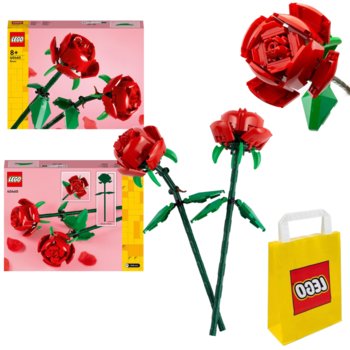 LEGO Icons 40460 Róże Kwiaty Kwiatki Róża Botanical Collection + Torba Prezentowa Lego - LEGO