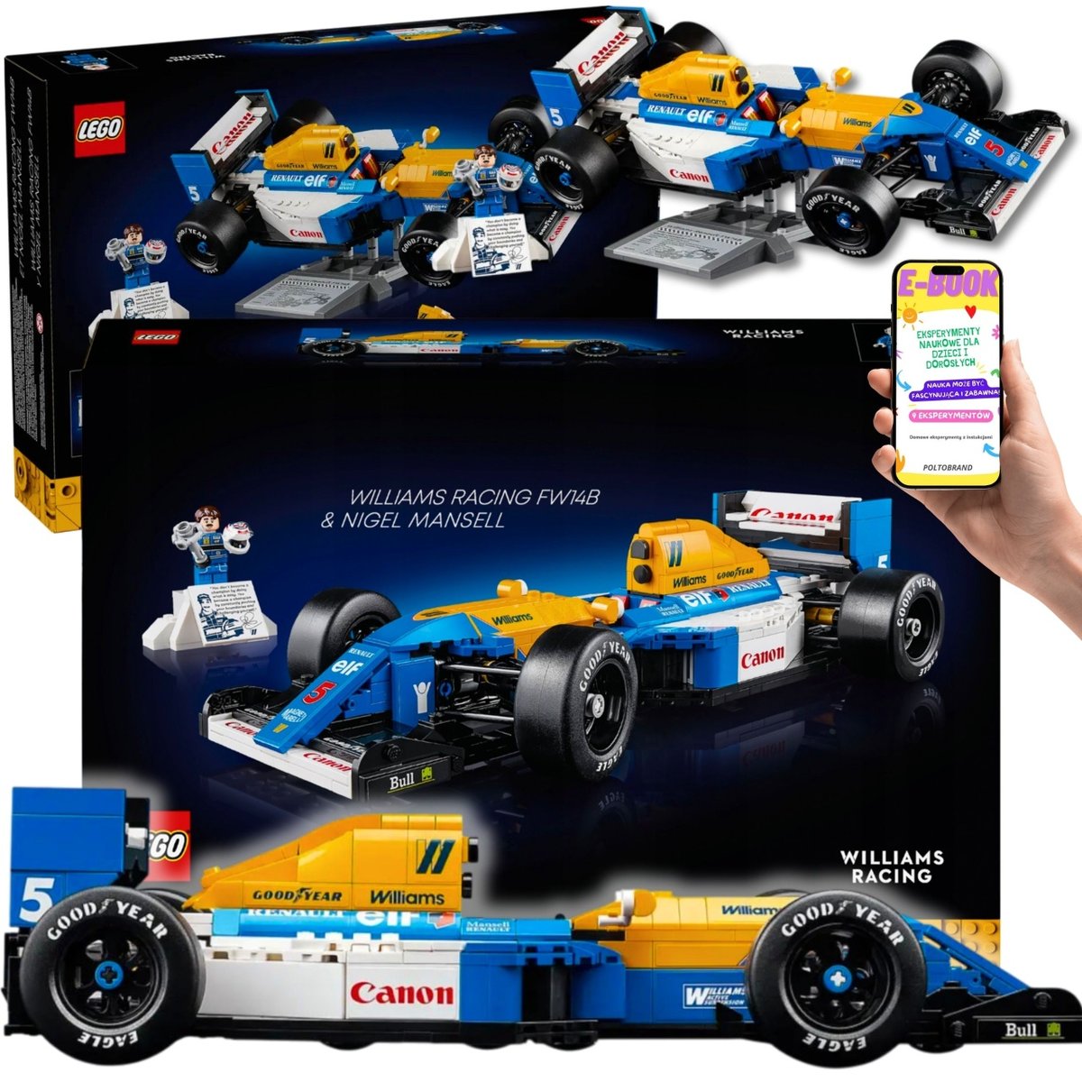 LEGO ICONS BOLID FORMUŁA Williams Racing FW14B i Nigel Mansell LEGO ...